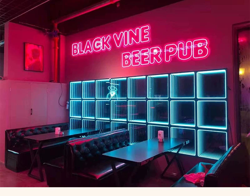 Melaleuca mirror abyss mirror light box outdoor neon light luminous billboard led light custom Internet celebrity background wall decoration