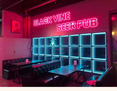 Melaleuca mirror abyss mirror light box outdoor neon light luminous billboard led light custom Internet celebrity background wall decoration