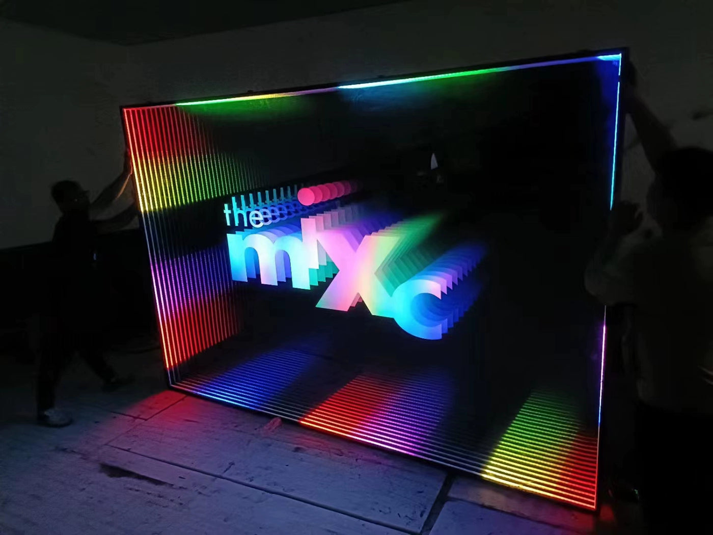Melaleuca mirror abyss mirror light box outdoor neon light luminous billboard led light custom Internet celebrity background wall decoration