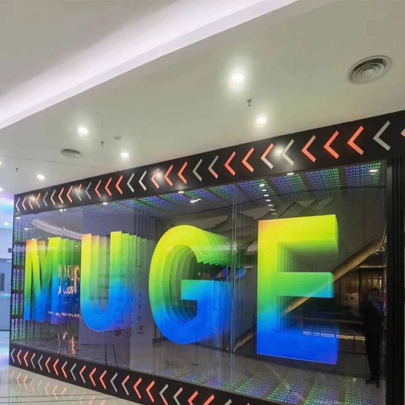 Abyss mirror Melaleuca mirror custom neon light luminous characters creative light box bar Internet celebrity background advertising signs custom