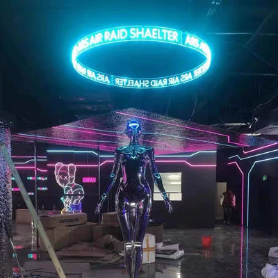 LED neon luminous characters billboard lasagna mirror abyss characters letter signs wedding bar ins custom-made