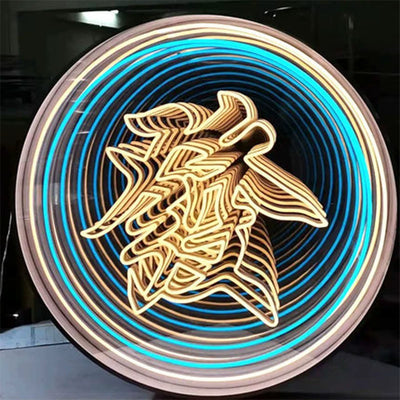 Melaleuca mirror abyss mirror light box outdoor neon light luminous billboard led light custom Internet celebrity background wall decoration