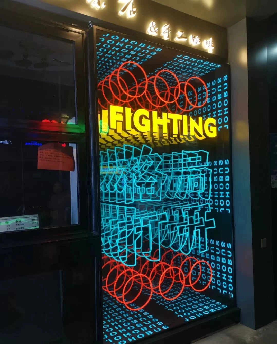 Melaleuca mirror abyss mirror light box outdoor neon light luminous billboard led light custom Internet celebrity background wall decoration