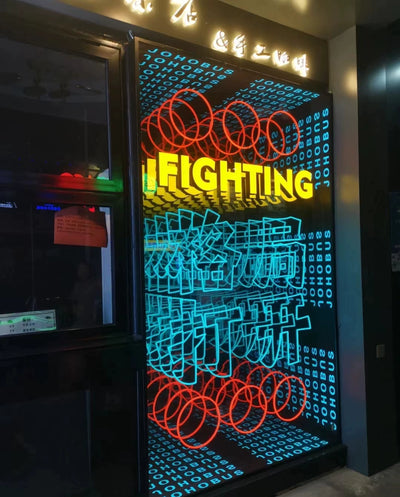 Melaleuca mirror abyss mirror light box outdoor neon light luminous billboard led light custom Internet celebrity background wall decoration