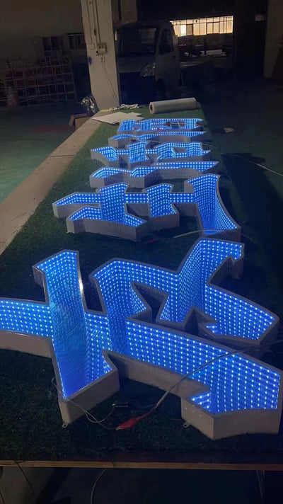 Melaleuca mirror abyss mirror light box outdoor neon light luminous billboard led light custom Internet celebrity background wall decoration