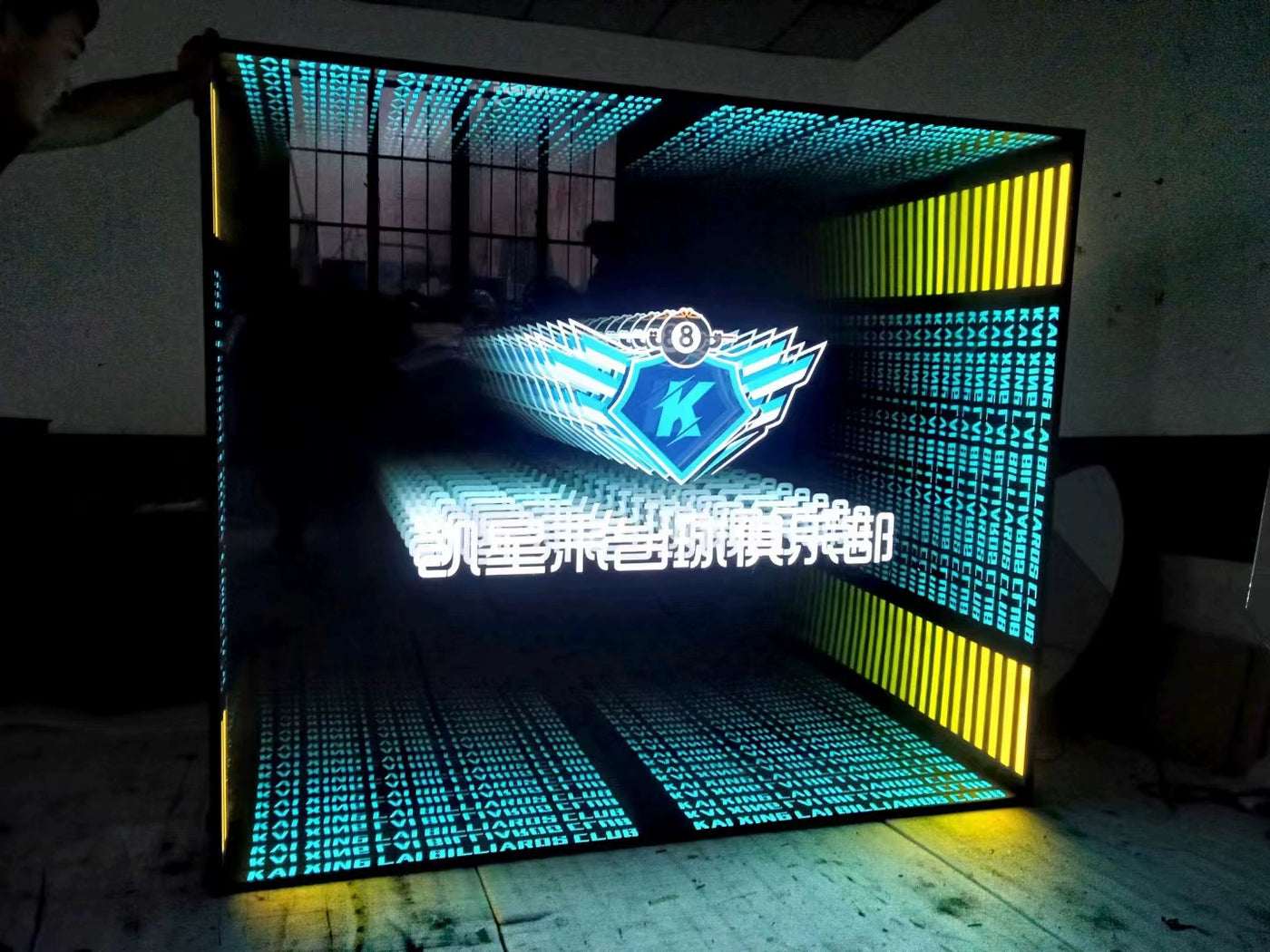Melaleuca mirror abyss mirror light box outdoor neon light luminous billboard led light custom Internet celebrity background wall decoration