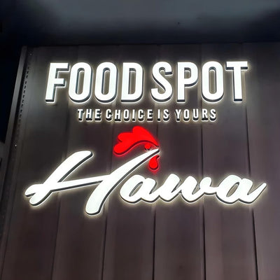 3D Acrylic Front-Lit Sign, Channel Letters, Custom Business Sign, Metal Backlit Sign, Restaurant Signage, Logo Sign, Outdoor Storefront Sign