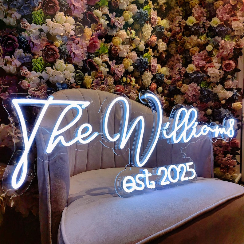 Wedding Neon Sign Custom/Neon Light for Home Decor/Neon Sign Wedding/Neon Name Sign for Wedding Decor/Led Sign/Wedding Decor
