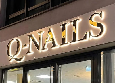 Custom Metal Backlit Sign - LED Business Logo Sign - Personalized Storefront Sign - Light Up Wall Letters for Shop, Office, Bar, Cafe