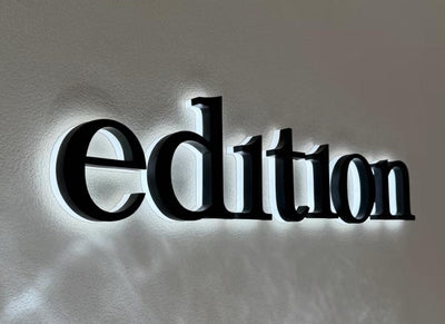 Custom Metal Backlit Sign - LED Business Logo Sign - Personalized Storefront Sign - Light Up Wall Letters for Shop, Office, Bar, Cafe