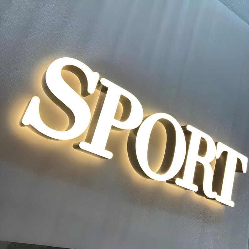 Customized 3D Front Lit And Backlit Letter Sign, Outdoor Storefront Light Sign, LED Channel Letters