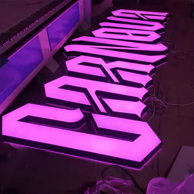 Customized 3D Front Lit And Backlit Letter Sign, Outdoor Storefront Light Sign, LED Channel Letters