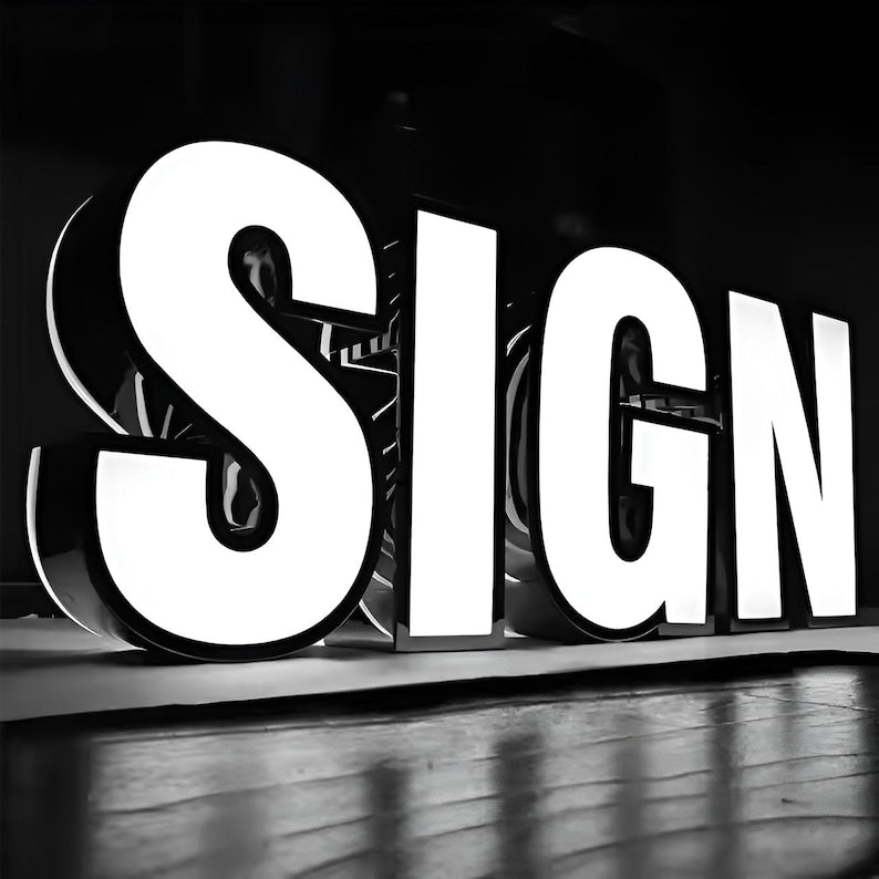 Customized 3D Front Lit And Backlit Letter Sign, Outdoor Storefront Light Sign, LED Channel Letters
